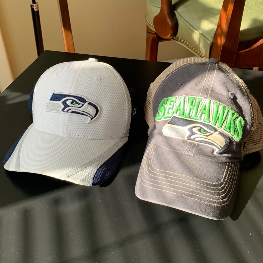 2 brand new Seahawks hats!